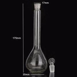 Transparent Lab Borosilicate Glass Volumetric Flask with Stopper Office Laboratory Chemistry Clear Glasswar