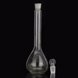 Transparent Lab Borosilicate Glass Volumetric Flask with Stopper Office Laboratory Chemistry Clear Glasswar